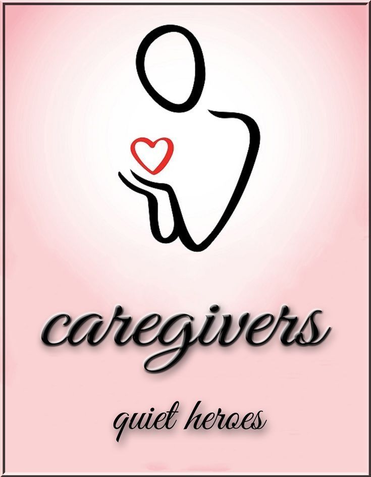 Illustration honoring caregivers with the words caregivers and quiet heroes.